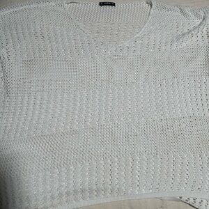 Shein White Knit Coverup